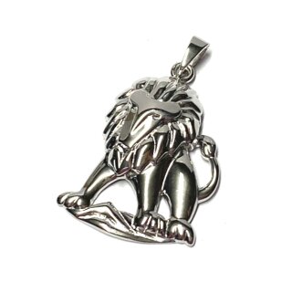 Sternzeichen Kettenanhänger 925/- Silber rhodiniert - Löwe - Tierkreiszeichen