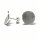 Ohrring 925/- eismatt - kreisrund - Ohrstecker gewölbt Scheibe 13mm
