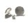 Ohrring 925/- eismatt - kreisrund - Ohrstecker gewölbt Scheibe 13mm