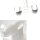 Ohrring 925/- eismatt - kreisrund - Ohrstecker gewölbt Scheibe 13mm