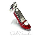 Charm Anhänger Pumps Lack rot Silber 925...