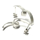 Ohrring 925 Silber eismatt leicht Form Ohrstecker modern