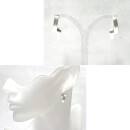 Ohrring 925 Silber eismatt leicht Form Ohrstecker modern