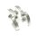 Ohrring 925 Silber eismatt leicht Form Ohrstecker modern