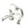 Ohrring 925 Silber eismatt leicht Form Ohrstecker modern