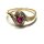Goldring 585 Rubin Brillanten 0,03ct W/PI schlicht dezent edel  #56