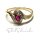 Goldring 585 Rubin Brillanten 0,03ct W/PI schlicht dezent edel  #56
