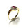 Goldring 585 Rubin Brillanten 0,03ct W/PI schlicht dezent edel  #56