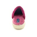Cosero Damen Pantoffel bordo Glitzer Blätter Stickerei