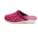 Cosero Damen Pantoffel bordo Glitzer Blätter Stickerei