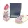 Cosero Damen Pantoffel grau lila mit Katzendruck Sterne