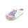 Cosero Damen Pantoffel grau lila mit Katzendruck Sterne