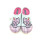 Cosero Damen Pantoffel grau lila mit Katzendruck Sterne