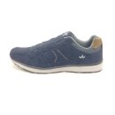 LICO Herren Slipper verstecktem Gummiband Spann blau braune Kappe