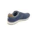 LICO Herren Slipper verstecktem Gummiband Spann blau braune Kappe