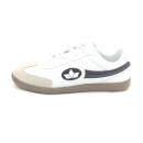 LICO Burschen Schnür Turnschuhe weiß beige schwarz mit heller Sohle