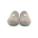Calzamur Confort Damen Pantoffel taupe mit herausnehmbarer Innensohle