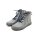 Gemini Damen Schnürstiefelette grau mit seitlichem Reißverschluss