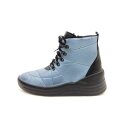 Gemini Damen Schnür-Boots jeansblau mit seitlichem Reißverschluss