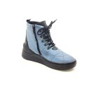 Gemini Damen Schnür-Boots jeansblau mit seitlichem Reißverschluss
