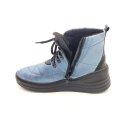 Gemini Damen Schnür-Boots jeansblau mit seitlichem Reißverschluss