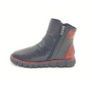 Manitu Damen Kurzstiefelette schwarz mit bordo abgesetzter Ferse