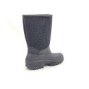 Herren Stiefel mit Filzschaft Warmfutter gummierten Schuh schwarz