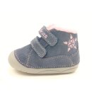 LICO Mädchen Knöchelschuh mit Klettverschluss Leder blau/rosa gefüttert
