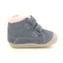 LICO Mädchen Knöchelschuh mit Klettverschluss Leder blau/rosa gefüttert