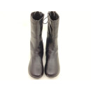 Josef Seibel Damen Stiefel 3/4 Länge seitlichem Reißverschluss Leder an der Wade geschnürt schwarz