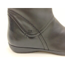 Josef Seibel Damen Stiefel 3/4 Länge seitlichem Reißverschluss Leder an der Wade geschnürt schwarz