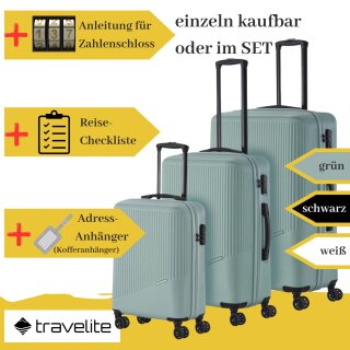 Travelite Trolley klein mittel groß Bali mint grün Hartschale